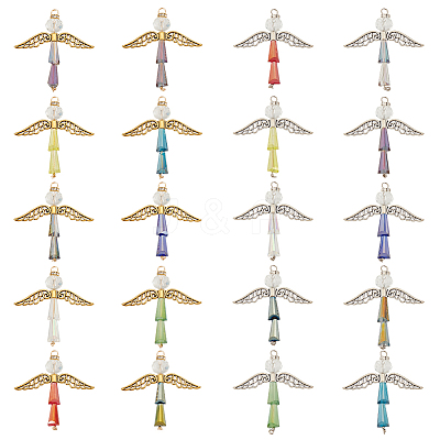 Alloy Glass Pendants PALLOY-GA00005-1