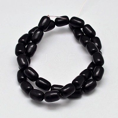 Dyed Barrel Synthetic Turquoise Beads Strands G-M142-03-1