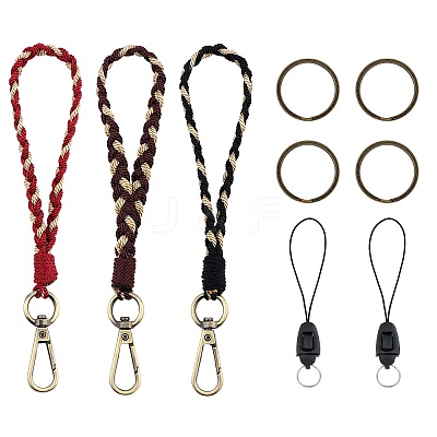 3Pcs Boho Macrame Wristlet Keychain Keying KEYC-SW00004-08-1
