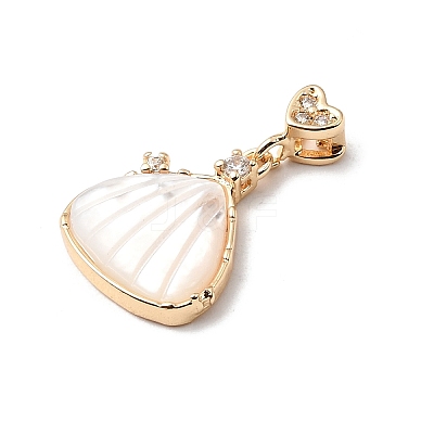 Natural Shell Carved Pendants KK-N290-06G-1