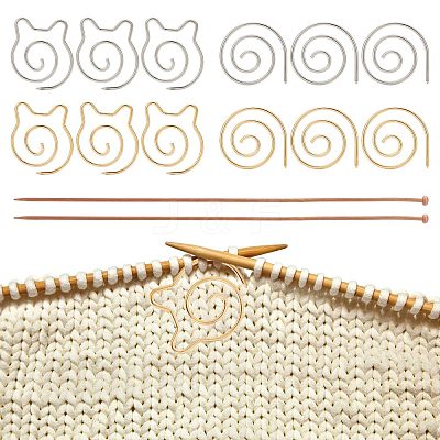 2Pcs Bamboo Single Pointed Knitting Needles TOOL-CP0001-38-1