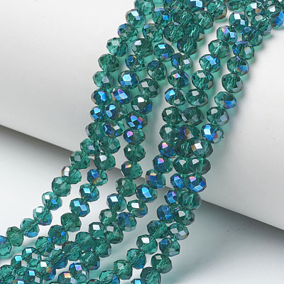 Electroplate Glass Beads Strands EGLA-A034-T6mm-I15-1