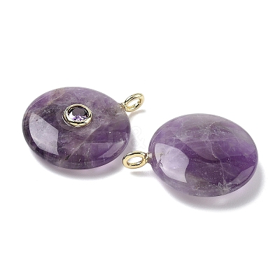 Natural Amethyst Pendants G-I391-02G-03-1