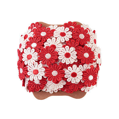 Colorful Polyester Lace Trim OCOR-TA0001-34A-1