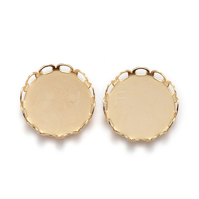 304 Stainless Steel Cabochon Settings STAS-P249-16A-G-1