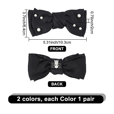 4Pcs 2 Colors Polyester Bowknot Shoe Decorations FIND-PH0010-26-1