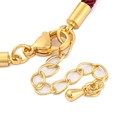Nylon Cords Bracelet Makings Fit for Connector Charms AJEW-P116-02G-33-1