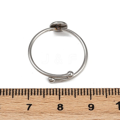 304 Stainless Steel Cuff Ring Components STAS-D372-02P-01-1