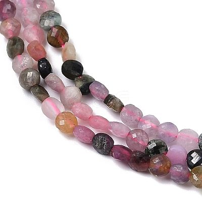 Natural Multicolor Tourmaline Beads Strands G-I379-C01-01-1