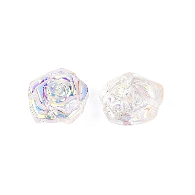 Electroplate Transparent Glass Beads Strands EGLA-N056-02A-01-1