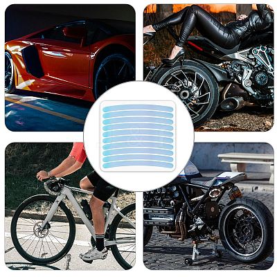 Plastic Laser Reflective Car Wheel Rim Stickers AJEW-WH20033-099D-1