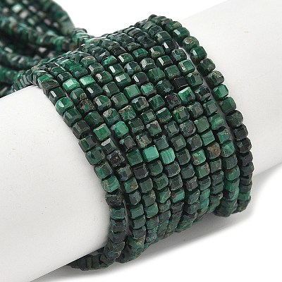 Natural Malachite Beads Strands G-D306-B01-2x2mm-1
