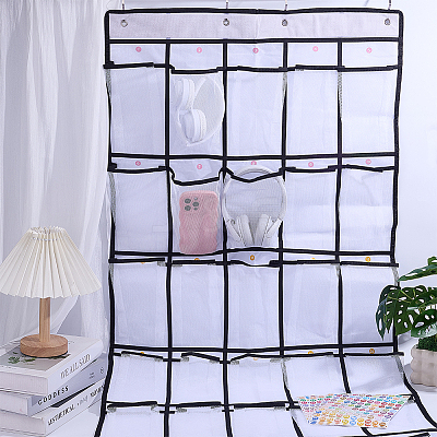 Non-woven Fabrics Door Mounted Shoe Storage Bag AJEW-HY0003-47-1