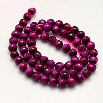 Natural Tiger Eye Beads Strands G-G448-6mm-17A-1