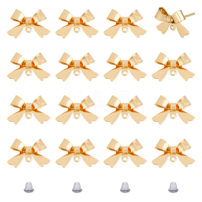 20Pcs Brass Stud Earring Findings KK-FH0004-80-1