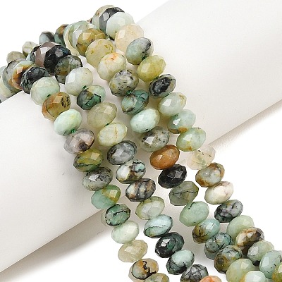 Natural Chrysocolla Beads Strands G-C259-A20-5x8mm-1
