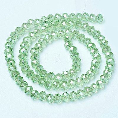 Electroplate Glass Beads Strands EGLA-A034-T8mm-B17-1