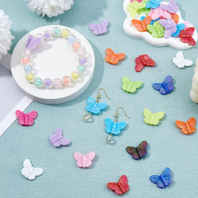 70Pcs Opaque Acrylic Beads OACR-DC0001-27-1