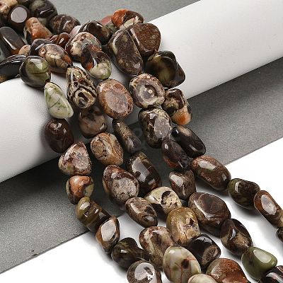 Natural Ocean Jasper Beads Strands G-P497-01E-76-1