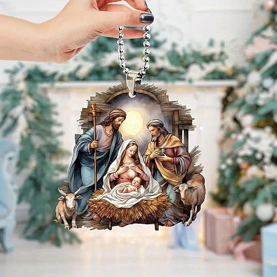 Religion Jesus Acrylic Hanging Ornaments PW-WGEBBB8-01-1