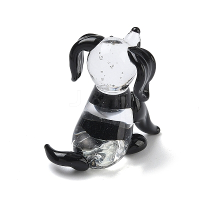 Handmade Lampwork Dog Display Decorations LAMP-F043-10A-1