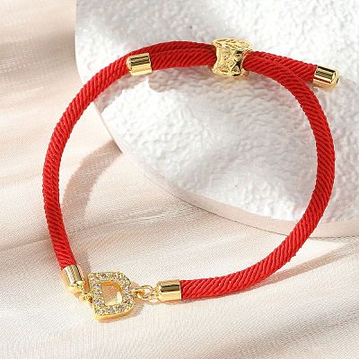 Adjustable Nylon Cord Bracelets X-BJEW-C096-01G-04-1