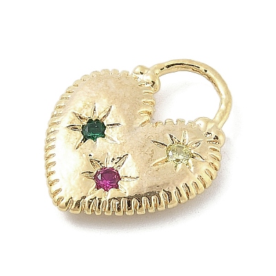 Brass Micro Pave Cubic Zirconia Pendants KK-S514-04C-G-1