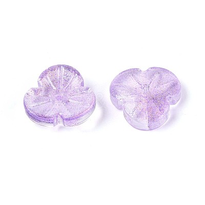 Baking Paint Transparent Glass Bead Caps DGLA-N014-09A-06-1