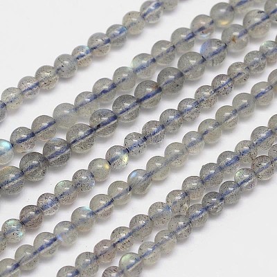 Natural Labradorite Round Bead Strands X-G-M263-A-03-1