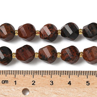 Natural Mahogany Obsidian Beads Strands G-U023-A12-01-1
