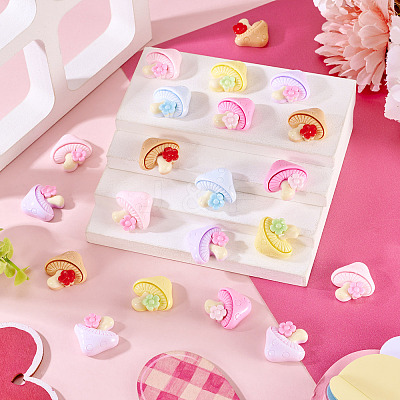30Pcs Opaque Resin Cabochons CRES-TA0001-46-1