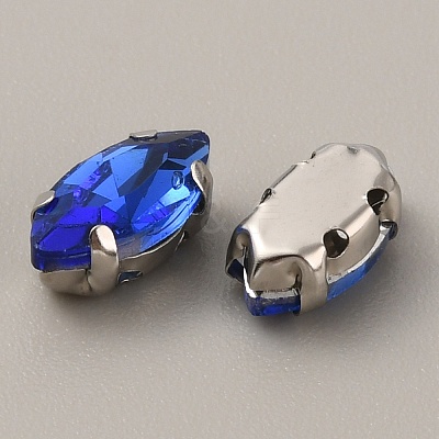 Horse Eye Shape Sew on Rhinestone FIND-WH0128-93B-03-1