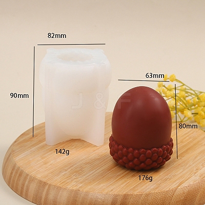 3D Acorn Scented Candle Silicone Molds PW-WG36973-01-1