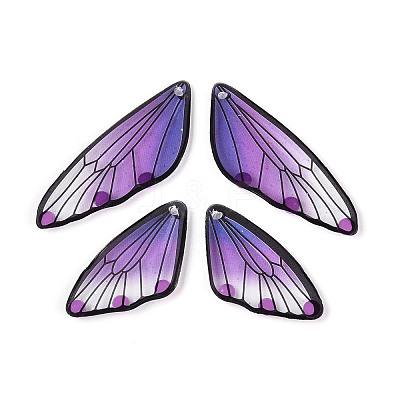Transparent Resin Crystal AB Rhinestone Pendants Set RESI-TAC0002-46B-1