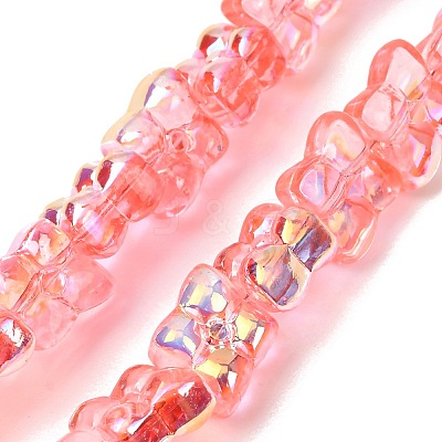 Transparent Glass Beads Strands GL-CBAAE04-02C-1