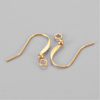 Brass French Earring Hooks X-KK-Q369-G-1