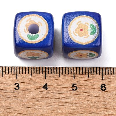 Printed Opaque Acrylic Beads LS-SACR-A009-01G-1