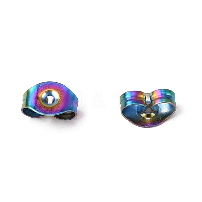 Rainbow Color 304 Stainless Steel Ear Nuts STAS-TAC0001-28-1