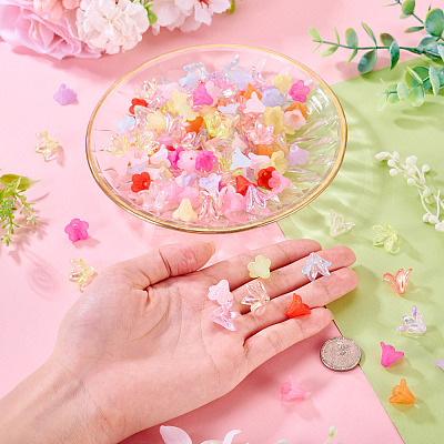 200Pcs 2 Styles Transparent & Frosted Acrylic Beads OACR-TA0004-72A-1