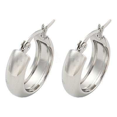 Tarnish Resistant 202 Stainless Steel Hoop Earrings EJEW-H003-38P-02-1