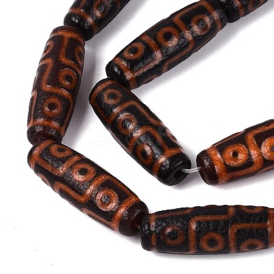Tibetan Style Natural Agate dZi Beads Strands G-Q606-42G-02-1