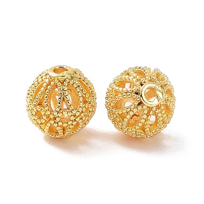 Rack Plating Brass Hollow Beads KK-P219-01A-G01-1
