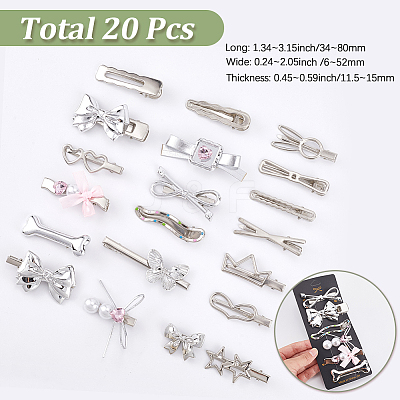 Zinc Alloy & Iron Alligator Hair Clips PHAR-SP0001-04B-1