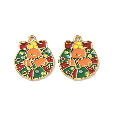 304 Stainless Steel Enamel Pendants STAS-L300-012G-05-1