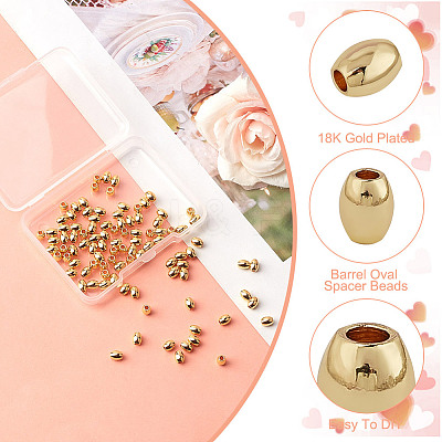 100Pcs Rack Plating Brass Beads KK-GO0001-72-1