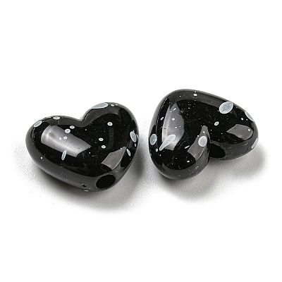 Spray Painted Opaque Acrylic Beads MACR-K350-05B-1