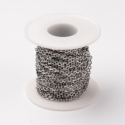 Tarnish Resistant 304 Stainless Steel Cable Chains CHS-L015-38-1