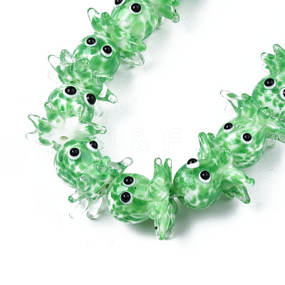 Handmade Bumpy Lampwork Beads Strands LAMP-N021-37B-1