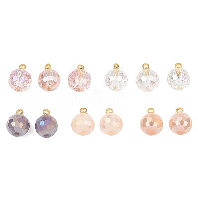Electroplate Glass Pendants PALLOY-JF05532-01-1