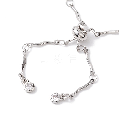 2Pcs 2 Colors 304 Stainless Steel Wave Bar Link Chain Slider Bracelet Makings AJEW-JB01256-1